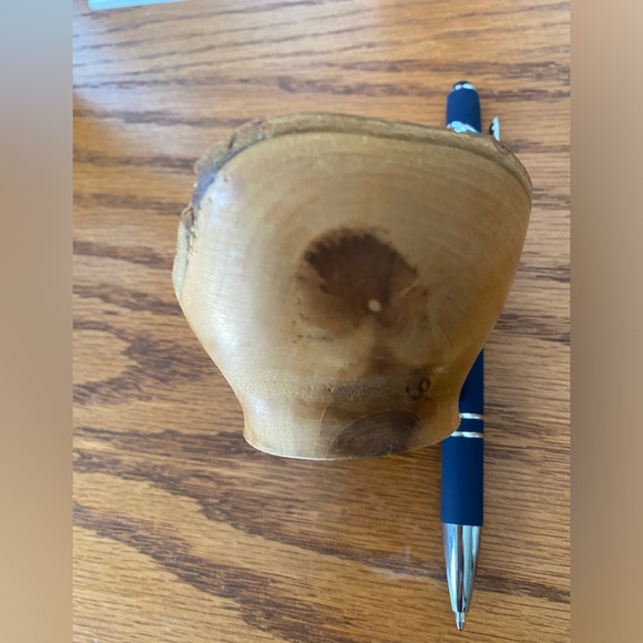 Vintage Small Magnolia Wood Bowl By NA Mitchell 8/02 - Picture 4 of 6